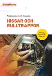 Framsida till broschyren "Hissar och rulltrappor"