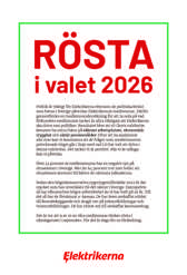 Omslagsbild för ELektrikernas valbroschyr 2026