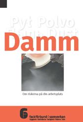 Framsida till broschyren Damm: om riskerna på din arbetsplats