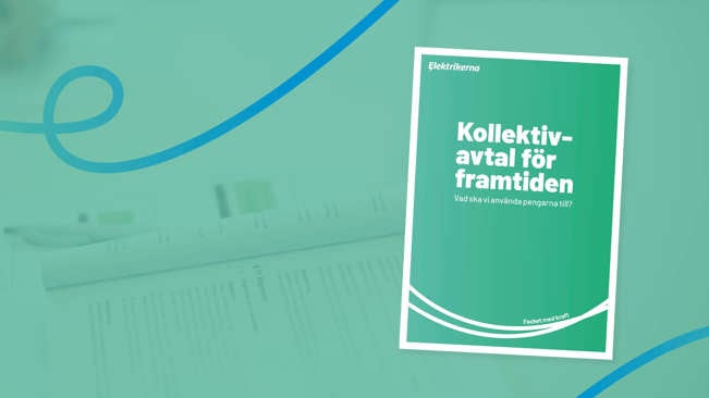 Kollage bestående av omslagsbilden till dokumentet Kollektivavtal för framtiden