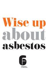 Cover page to the brochure Wise up about asbestos