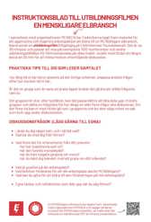 Instruktionsblad som hör till utbildningsfilmen "En MENSkligare elbransch"