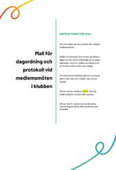 Mall för dagordning och protokoll för medlemsmöten