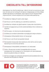 Checklista som kan användas vid skyddsrond, som tar hänsyn till mens och menshälsa