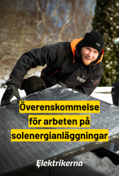 Framsida till solcellsöverenskommelsen