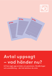 omslagsbild till informationsbroschyren Avtal uppsagt - vad händer nu?