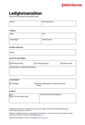 Bild som föreställer blankett för ledighetsansökan